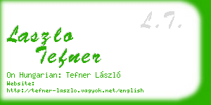 laszlo tefner business card